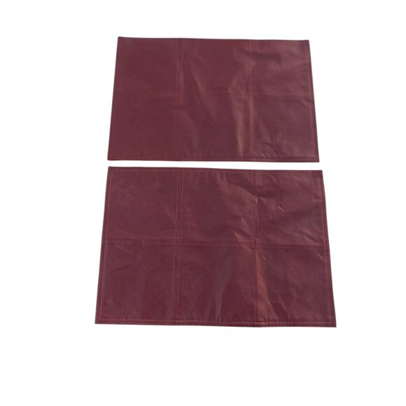 Boho Leather Patchwork Placemats Reversible 2 piece - Picture 9 of 9